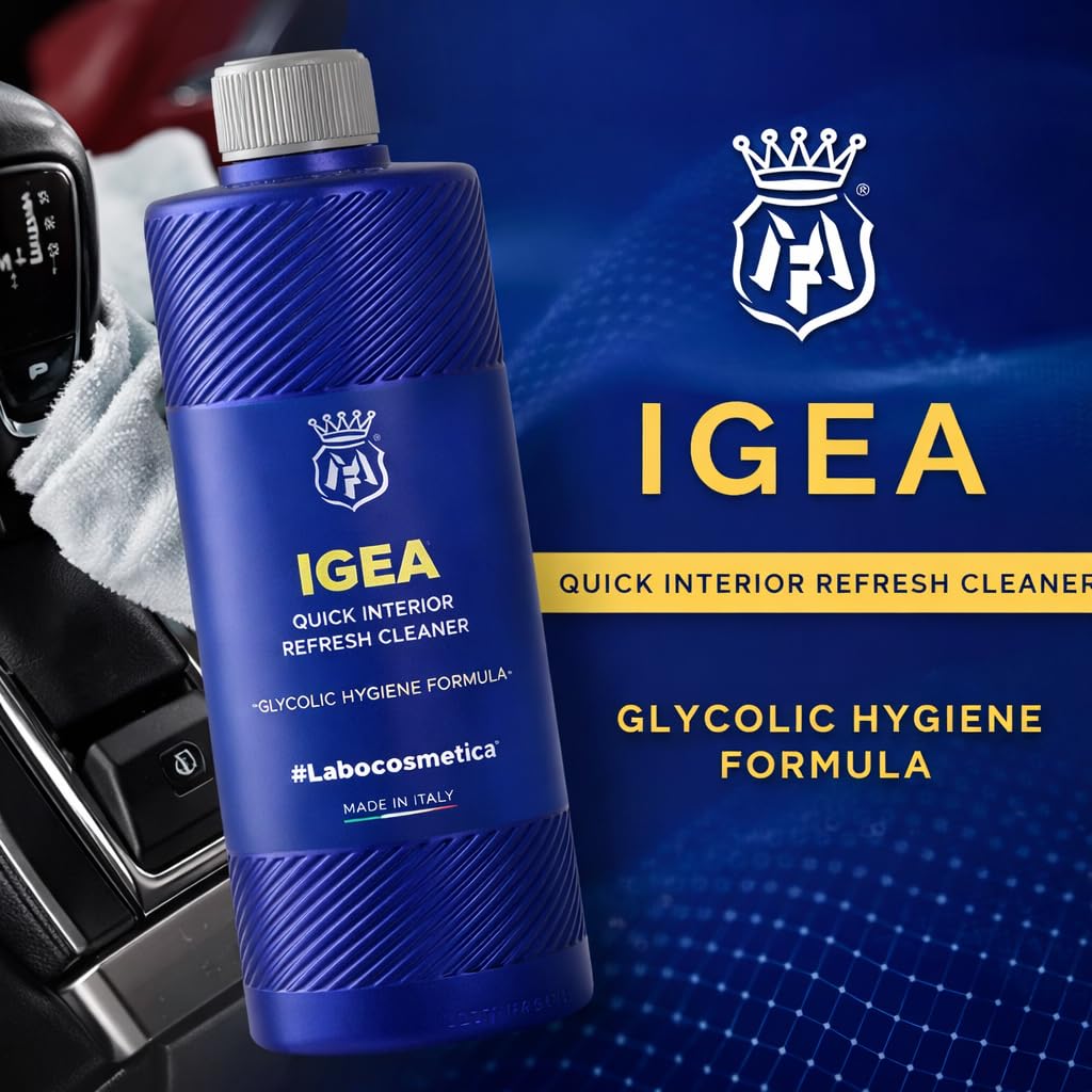 Labocosmetica IGEA Quick Refresh Interior Cleanser | Fast Wipe for Dashboards Trims and Touchscreens | Multi-Surface Int