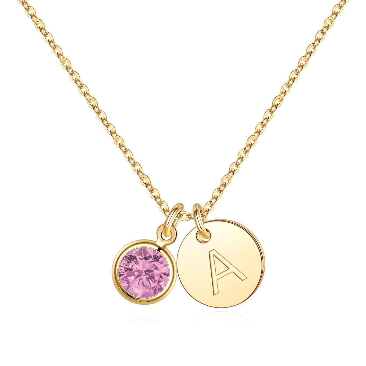 Hidepoo Initial Birthstone Necklace for Girls Women - Personalized Gifts – product photo (Pendant Necklaces)