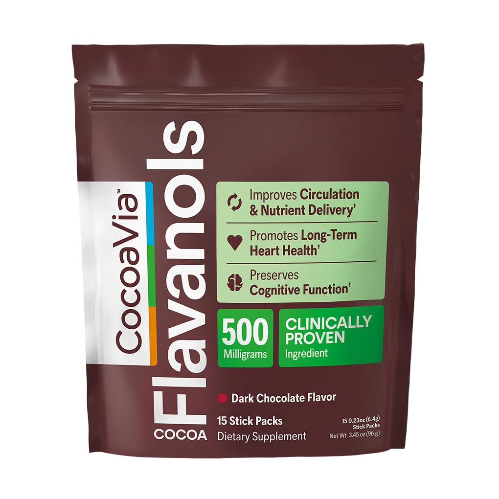 CocoaVia Cocoa Flavanols 500mg, High Flavanol Cocoa Powder, - Product Imagery