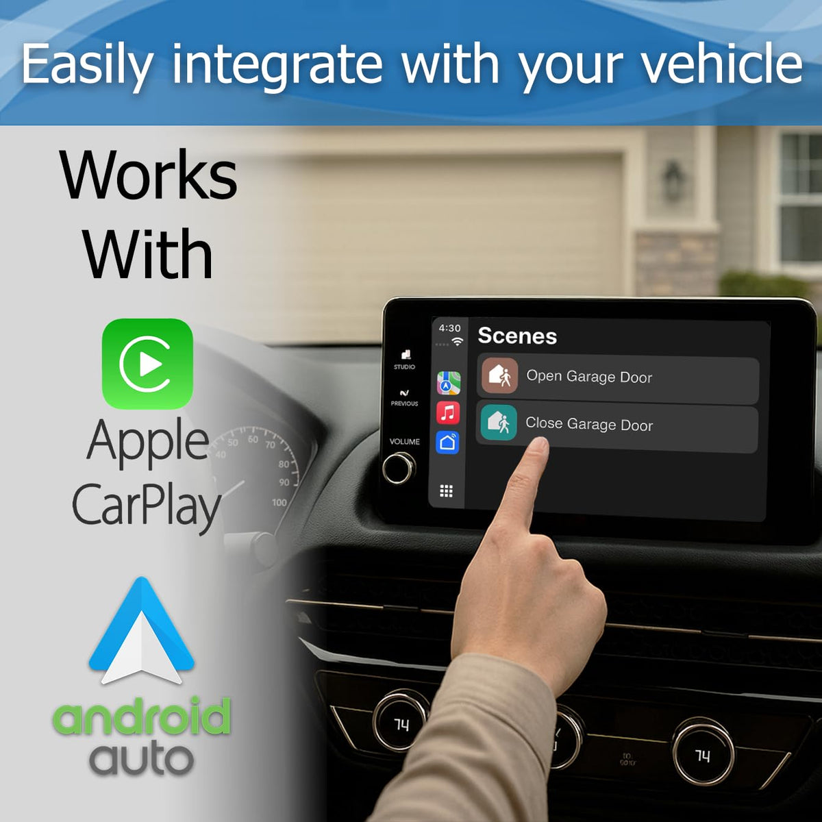 eKyro Smart Garage Door Opener - Universal WiFi Remote Controller Compatible with Alexa, Google Home, iPhone, Siri, Andr