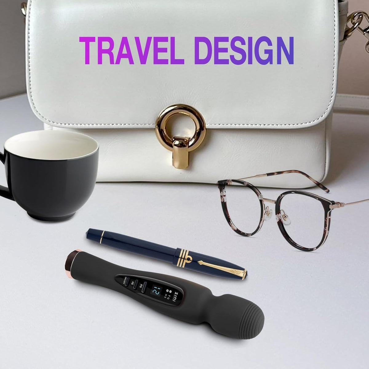 Cordless Massager with LCD Display Personal Massager for - Seritivo Official Imagery - 4