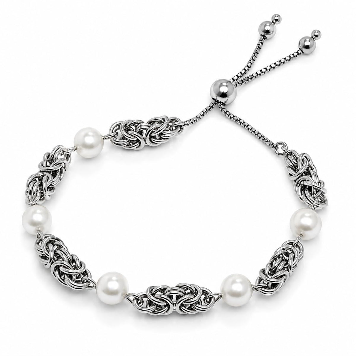 LeCalla Italian 925 Sterling Silver Byzantine Bracelets for Women | Handmade Classic Byzantine Link Chain Bracelet Jewel