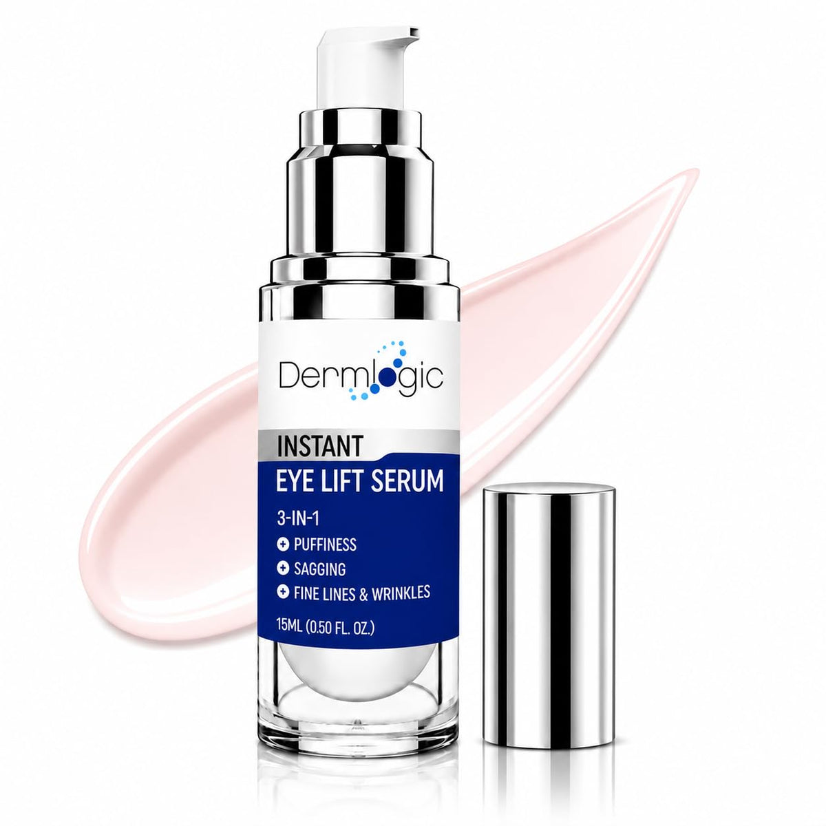 Dermlogic Under Eye Puffiness & Dark Circles Rapid Treatment- Instantly Reduces the Appearance of Puffy Eye Bags, Crow’s