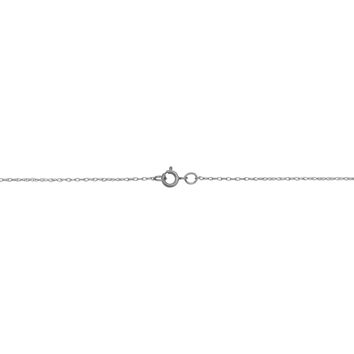 Kooljewelry Solid 14K White Gold Rope Chain Necklace for Women – full view