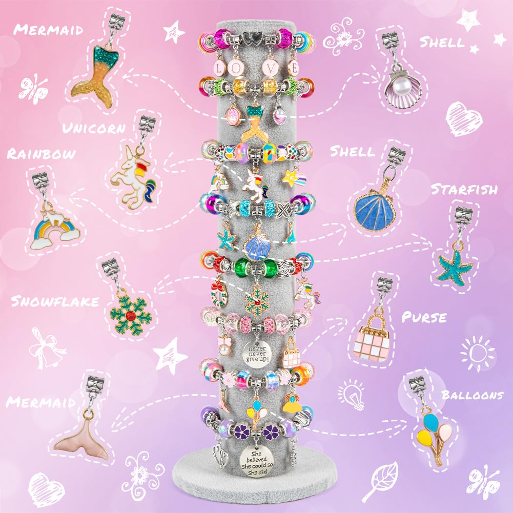 Sofier Jewelry Bracelet Making Kit for DIY Beads Charms Set Teen Gifts