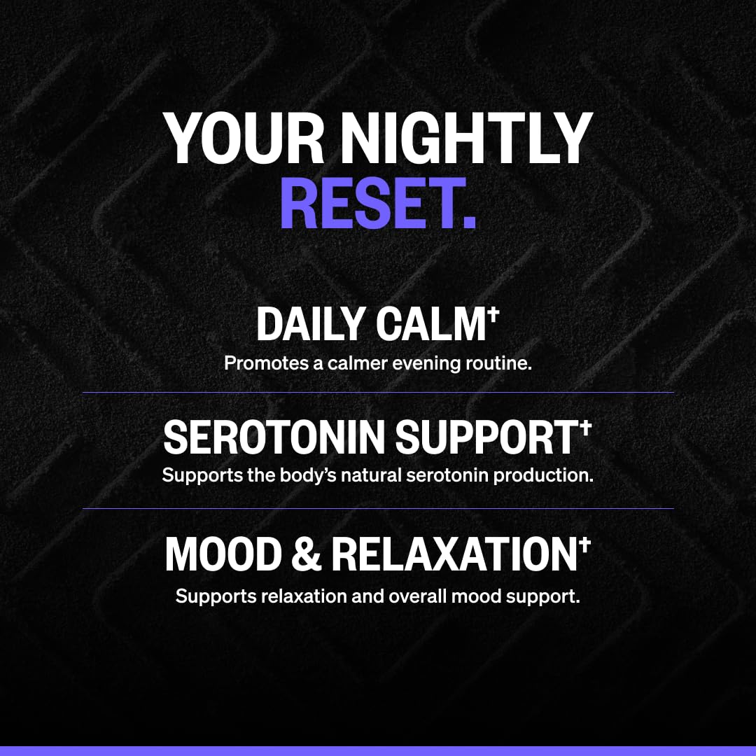 ONNIT New Mood Stress & Sleep Support Supplement with 5-HTP, 60 Count
