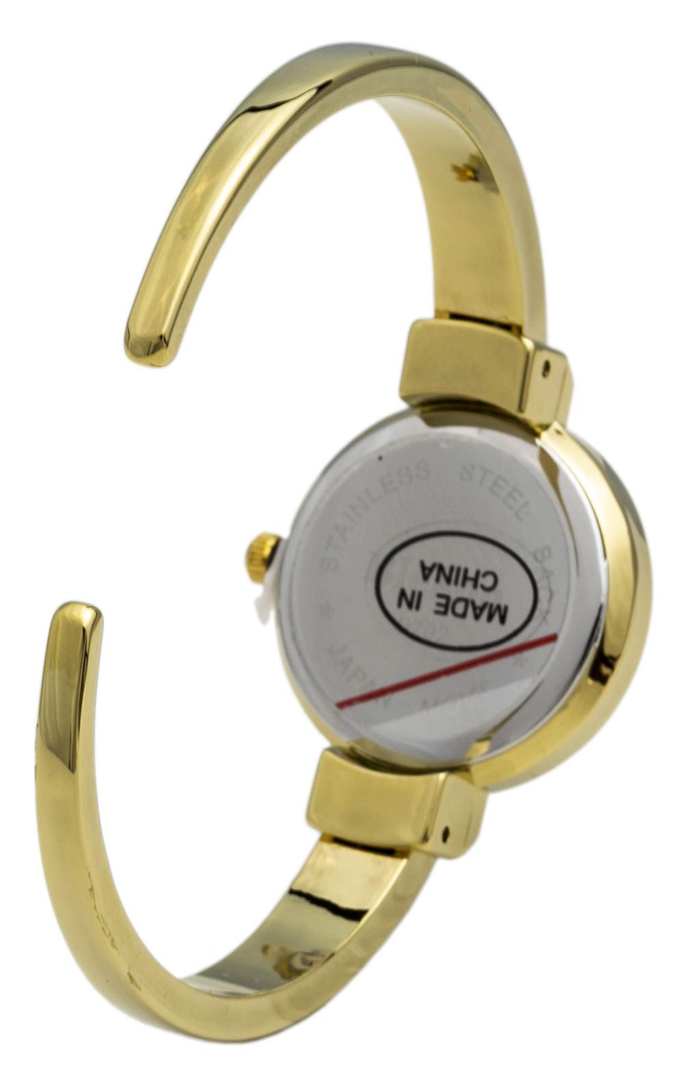 Blekon Collections Quartz Womens 26mm Delicate Metal Cuff Bangle Watch – full view