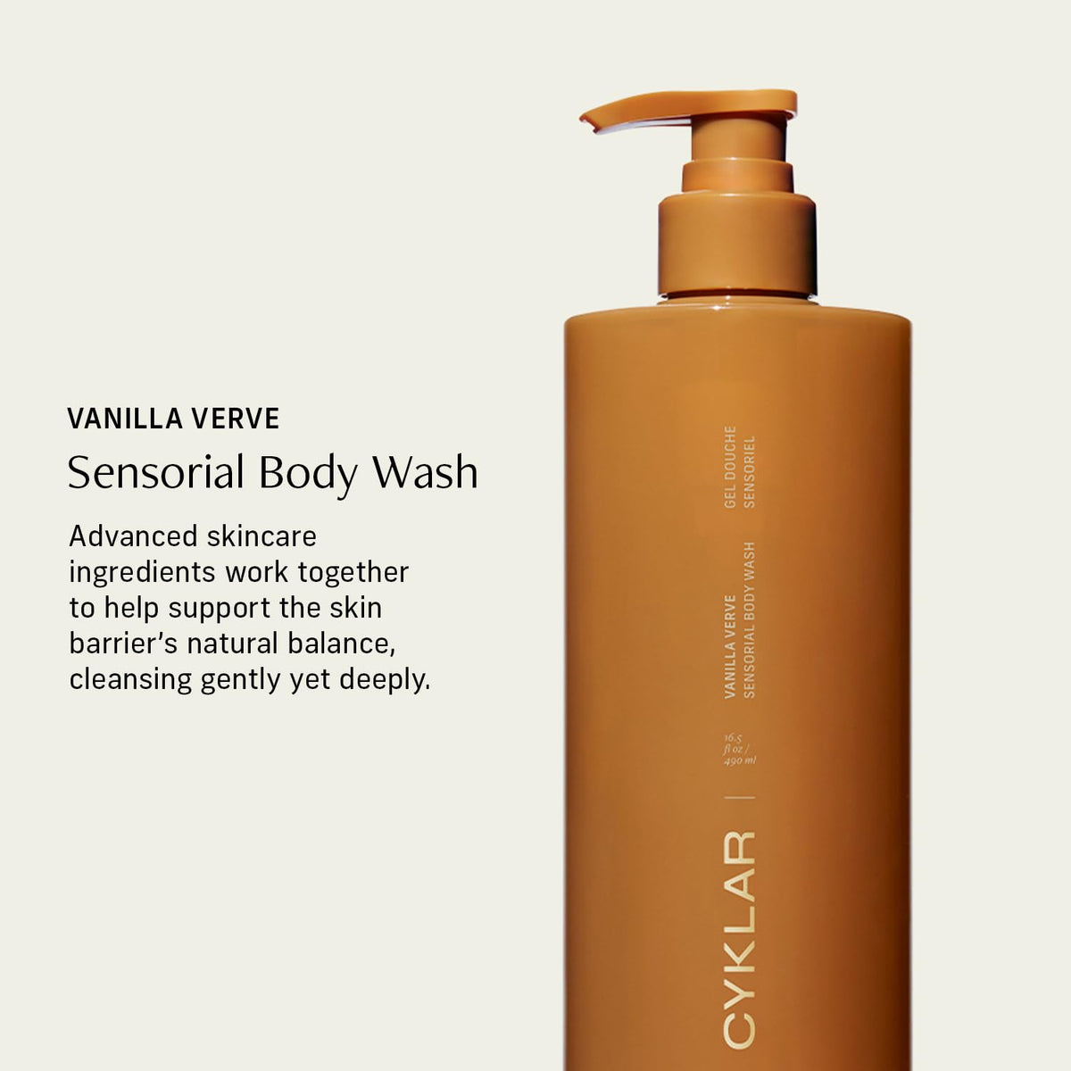 CYKLAR Sensorial Multi Oil Body Wash Cleanser Vanilla Verve - CYKLAR Official Imagery - 3