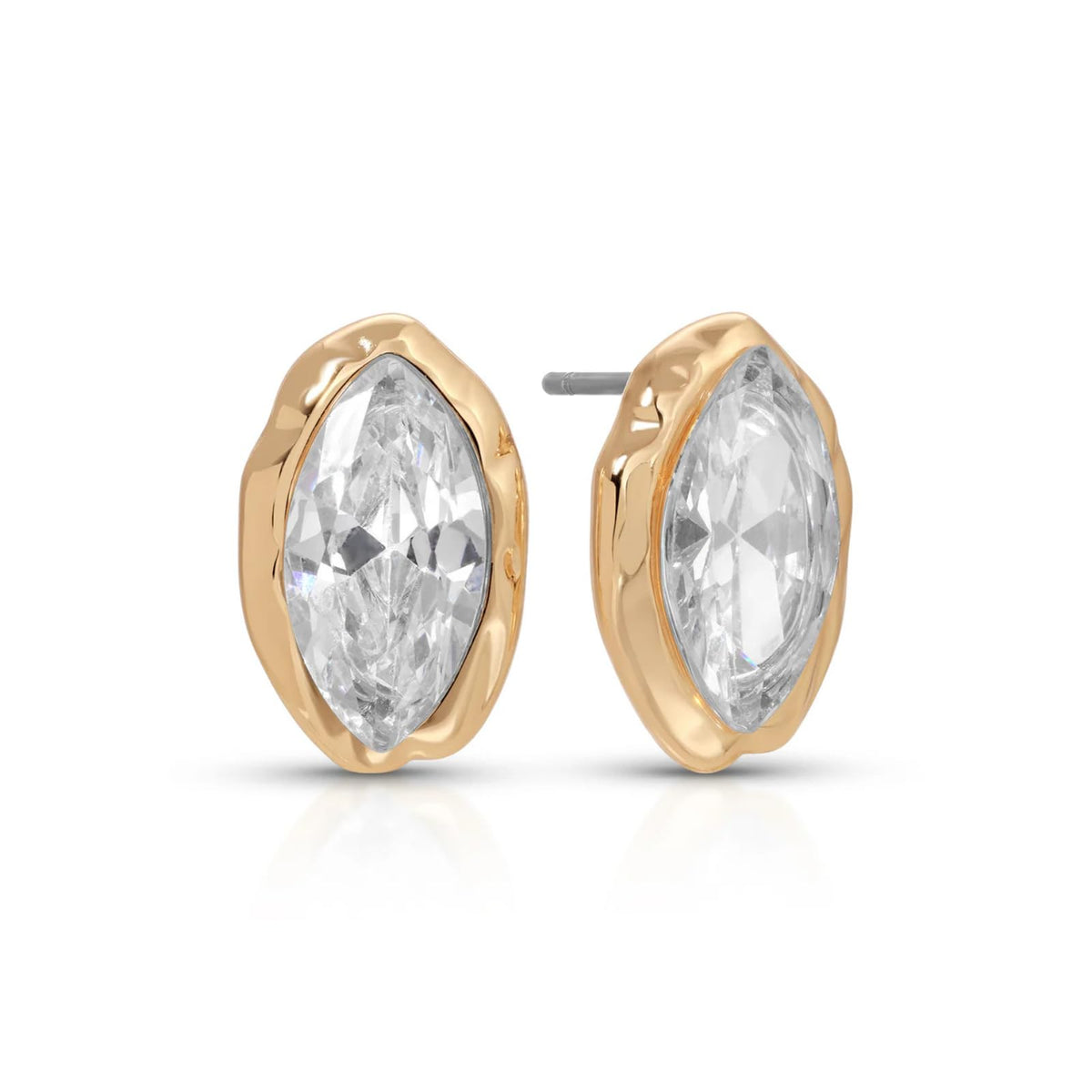 Ettika Stud Earrings. Minimal Rounded Square, 18k Gold Or Rhodium Plated Earrings. Birthday Gifts For Women – 18K Gold P
