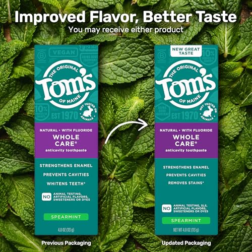 Tom's of Maine Whole Care Natural Toothpaste with Fluoride, - Product Imagery