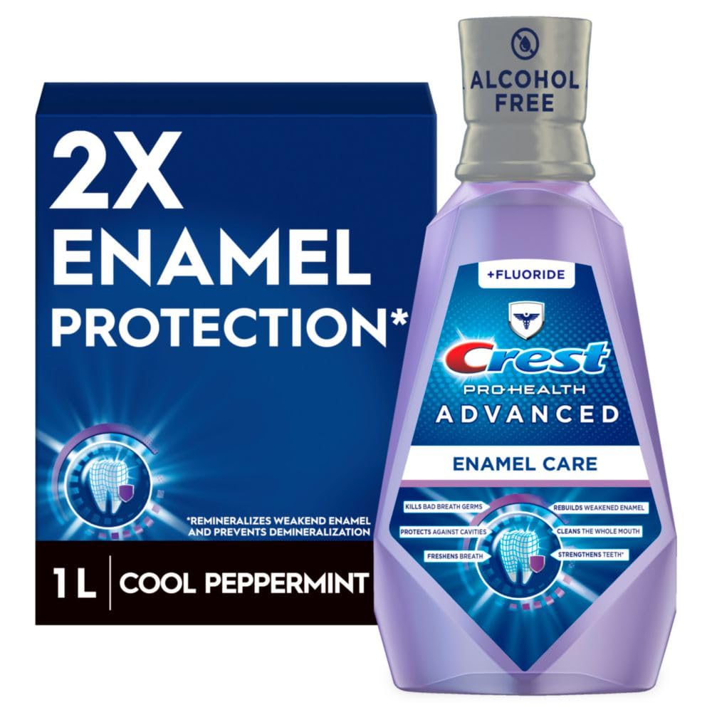 Crest Pro-Health Advanced Mouthwash, Alcohol Free, Enamel Care, - Product Imagery
