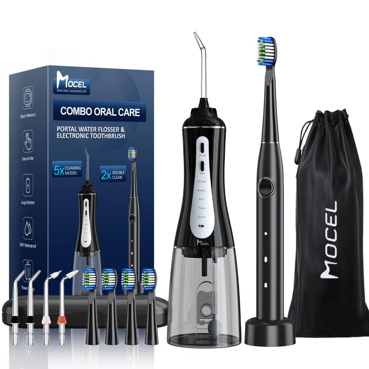 MOCEL Water Dental Flosser and Electric Toothbrush Combo - Mocel Official Imagery - 1