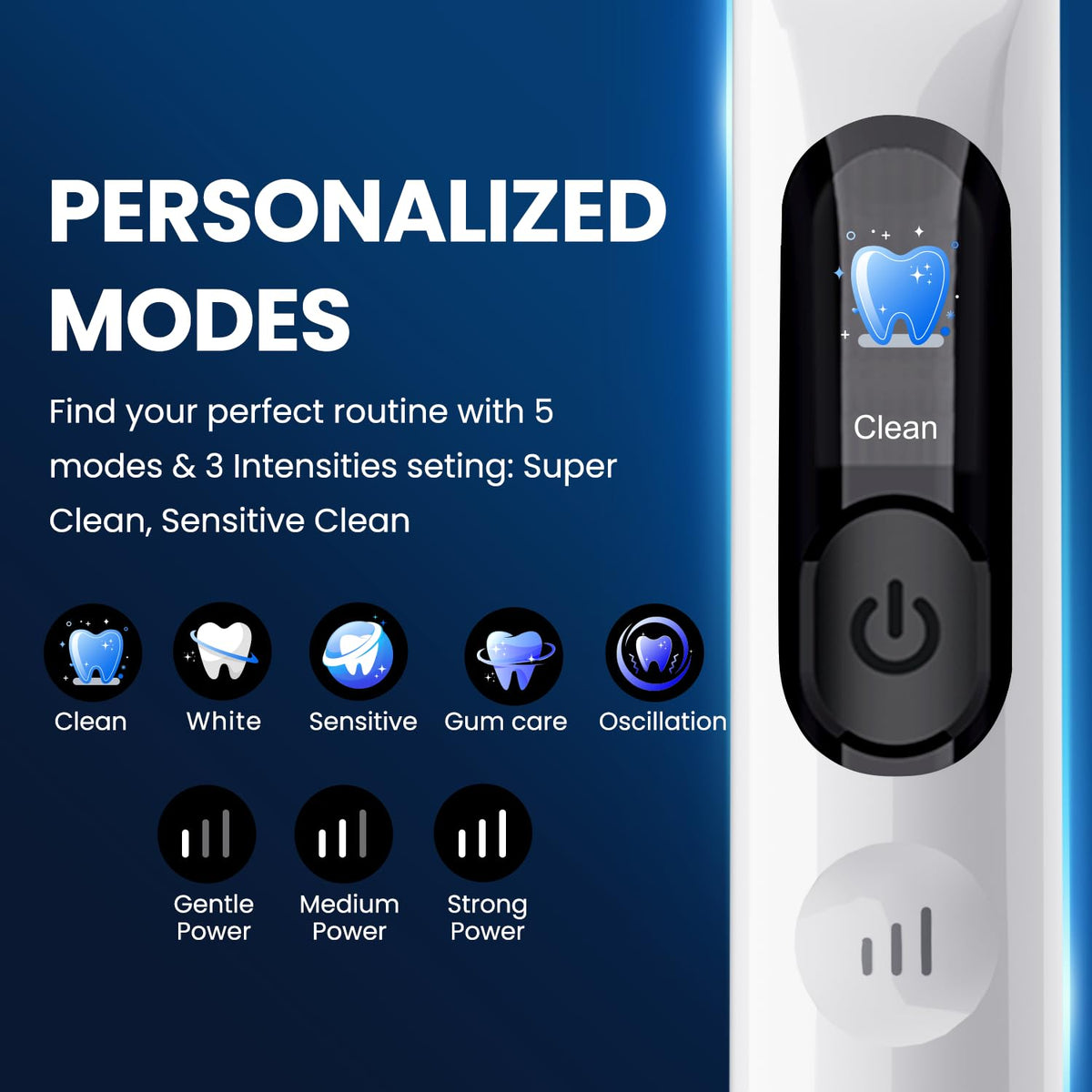 Electric Toothbrush with Pressure Sensor White - Marlincare Official Imagery - 5
