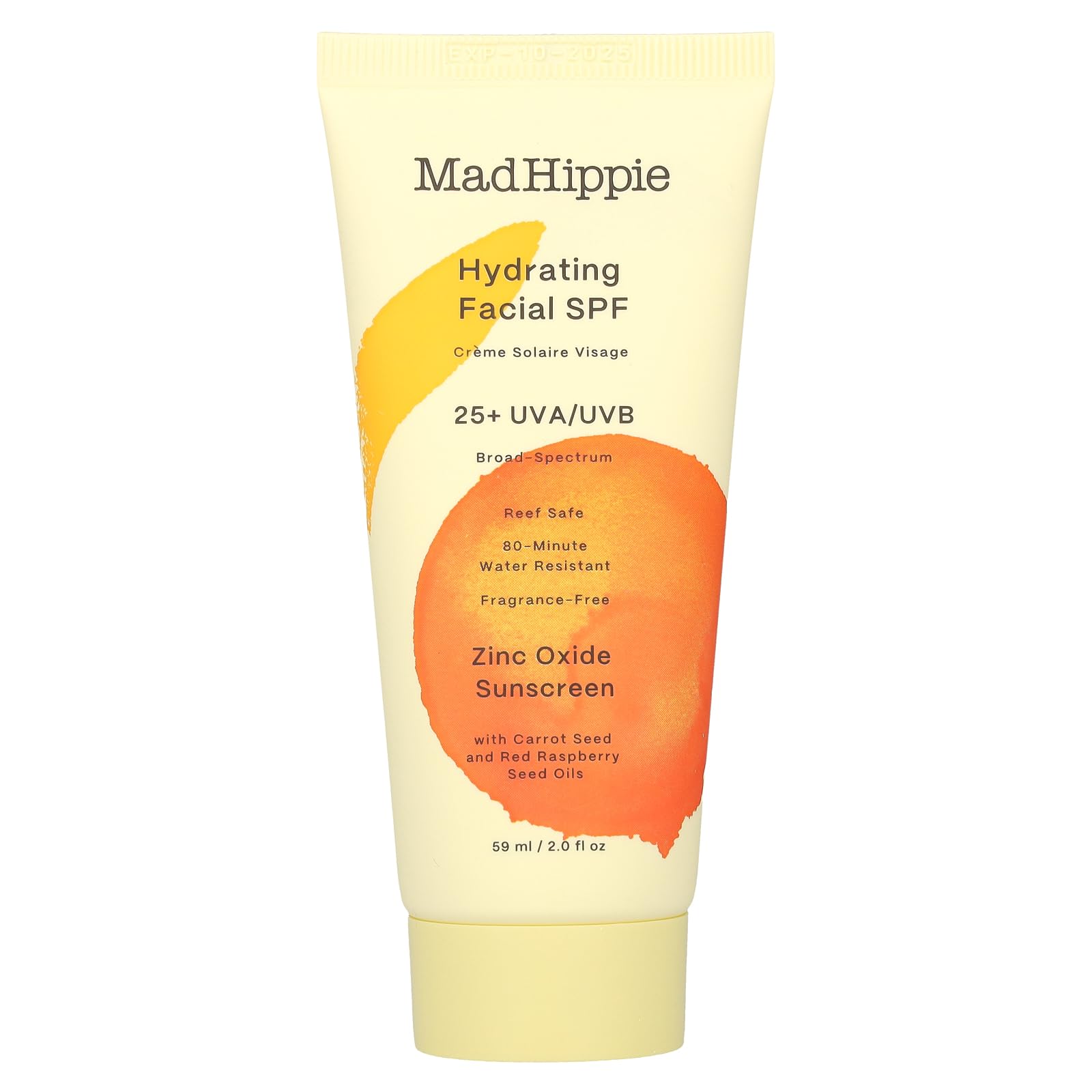 Mad Hippie Hydrating Facial SPF 25+, Zinc Oxide Sunscreen, - Product Imagery