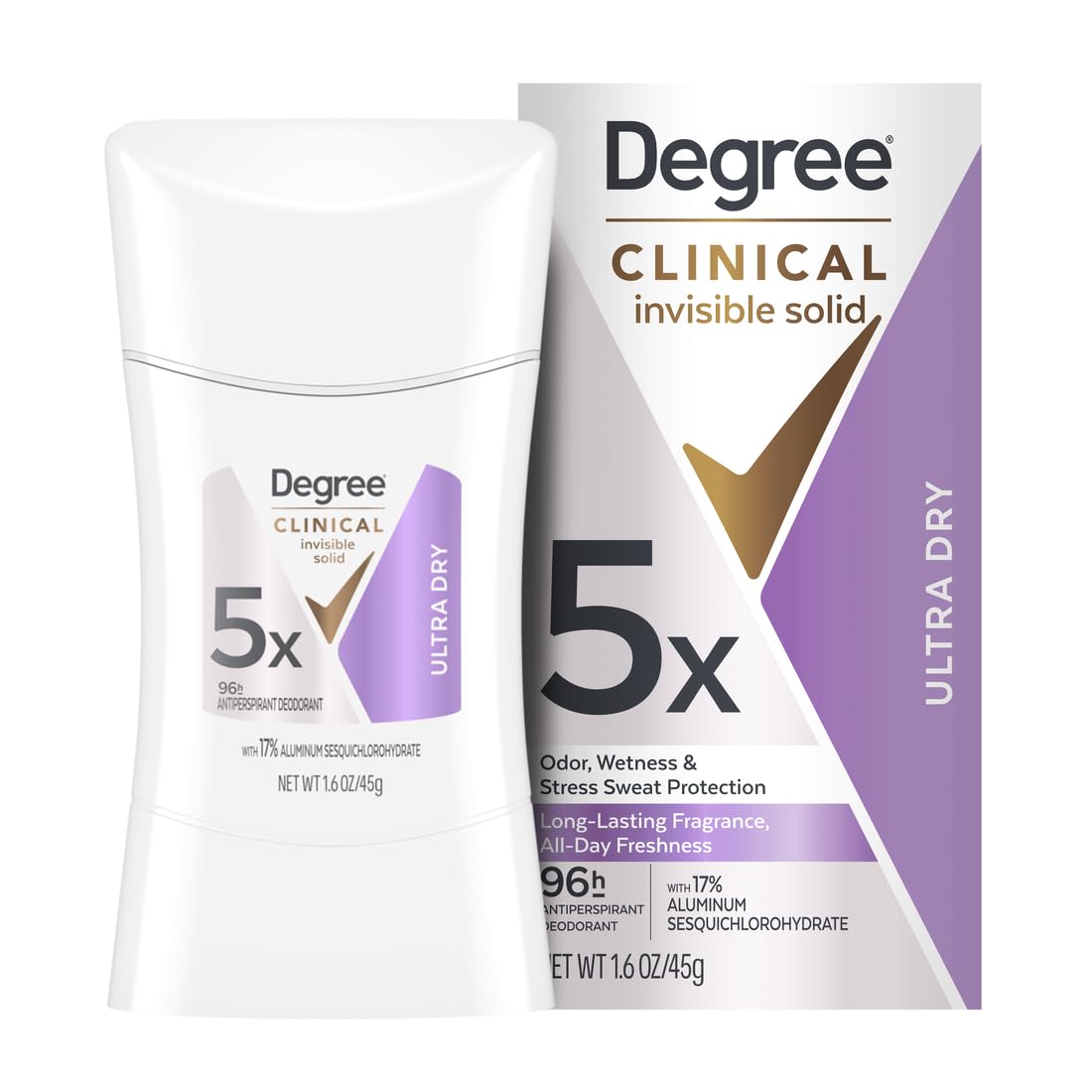 Degree Clinical Antiperspirant Sweat and Odor Protection Ultra Dry 1.6 OZ