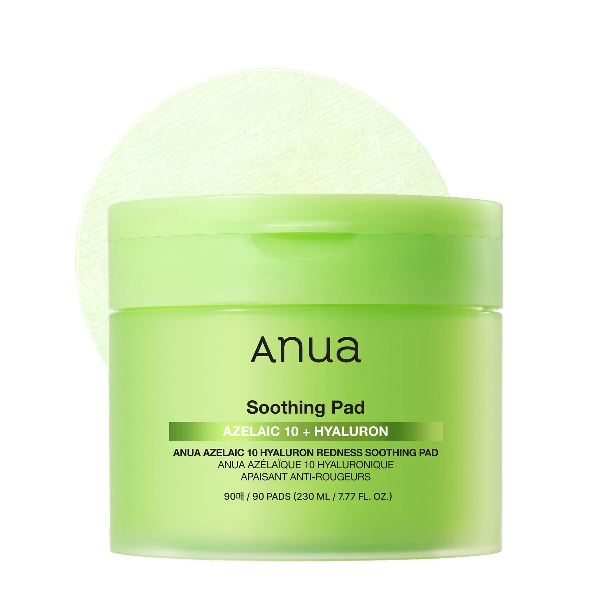 Anua Azelaic Acid 10 Hyaluronic Acid Soothing Toner Pads, 90 Pads - Product Imagery