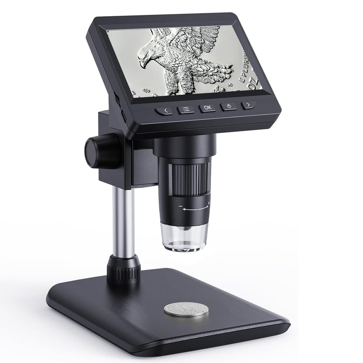 AOPICK Digital Microscope, 1000X Coin Magnifier with 4.3" Screen for Adults – product photo (USB Microscopes)