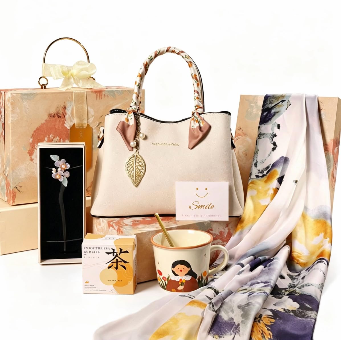 Birthday Gift Box for Women Curated Gift Set with Handbag - X psblty Official Imagery - 1