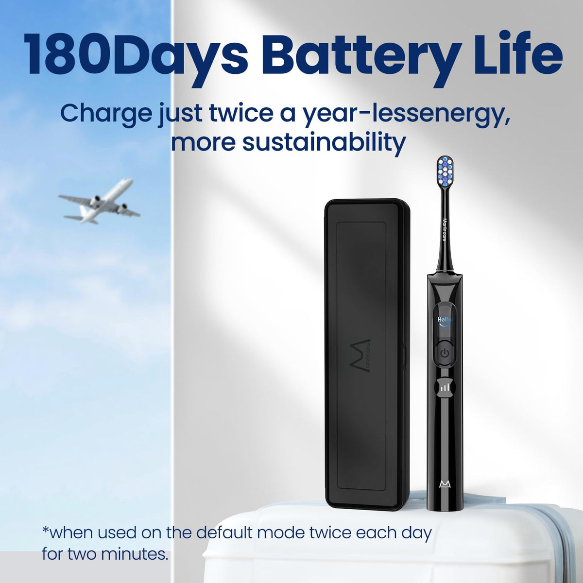 Electric Toothbrush with Pressure Sensor Black - Marlincare Official Imagery - 8