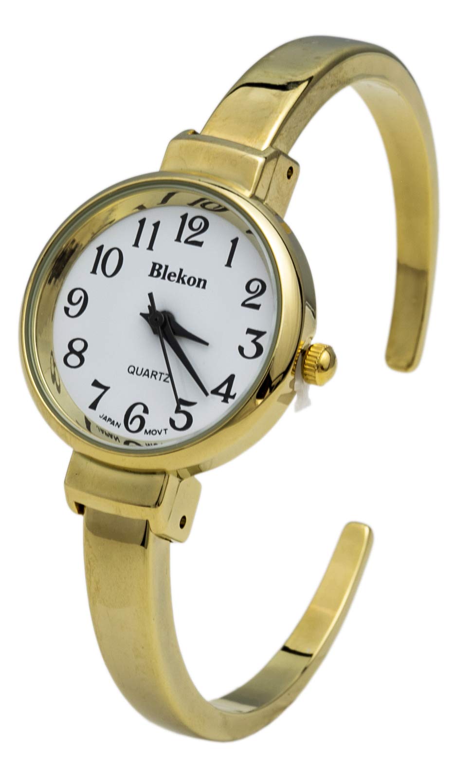 Blekon Collections Quartz Womens 26mm Delicate Metal Cuff Bangle Watch – product photo (Wrist Watches)