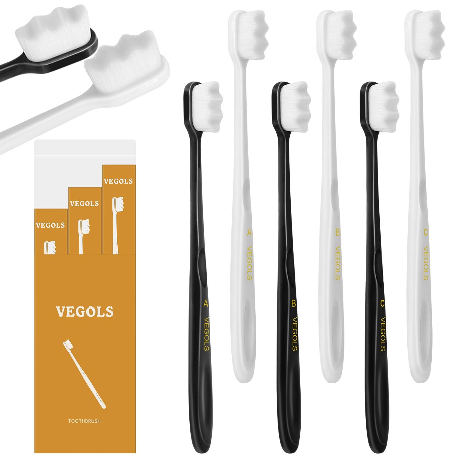 Extra Soft Toothbrush for Adults Sensitive Gums with 20000 - Product Imagery