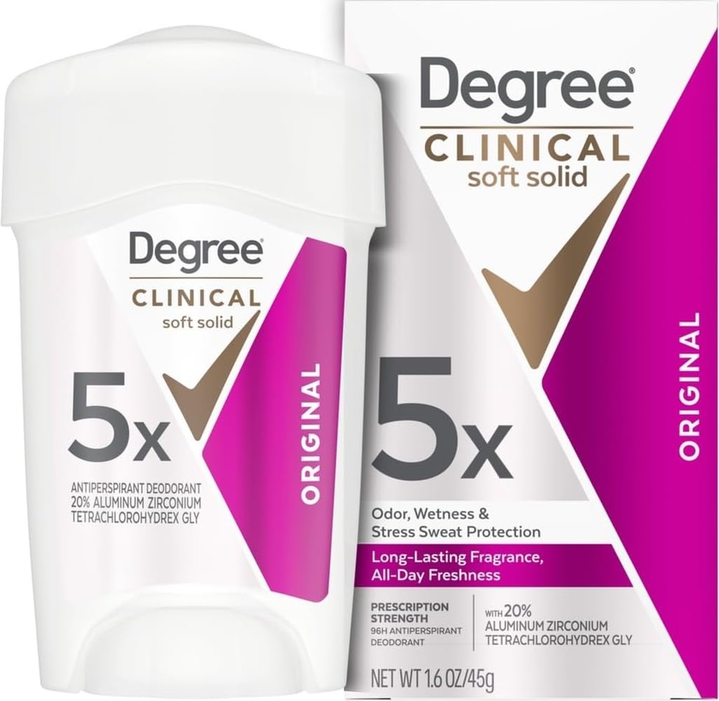Degree Clinical Antiperspirant Deodorant Soft Solid, Original, 1.6 oz