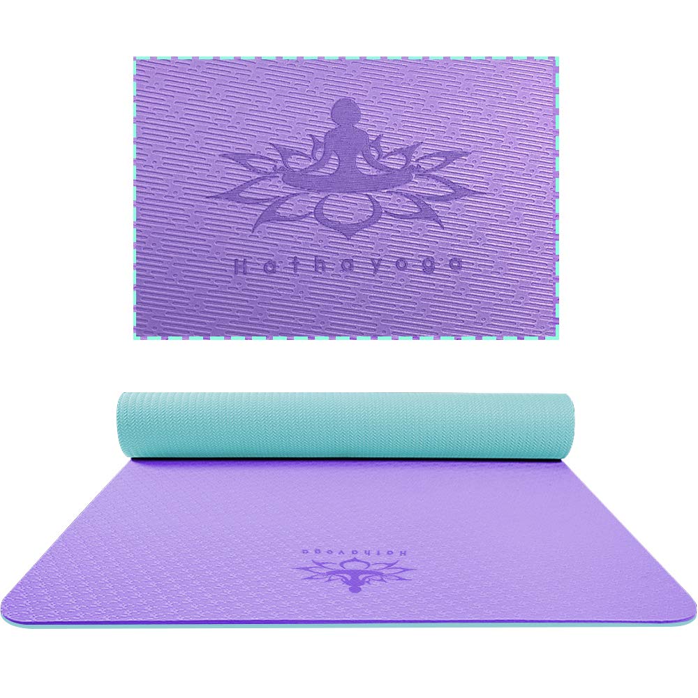 Hatha Yoga Extra Thick TPE Yoga Mat - 72"x 32" Thickness 1/2 Inch -Eco Friendly- With High Density Anti-Tear Exe
