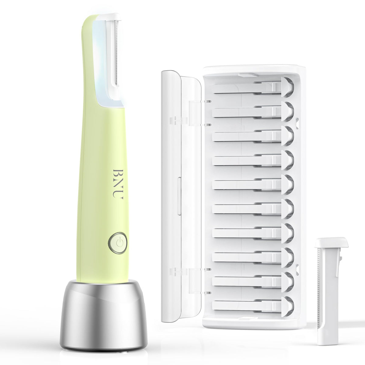 BNU Dermaplane Razor for Women Face, Peach Fuzz & Exfoliation with LED – product photo (Shaving &amp; Grooming Sets)