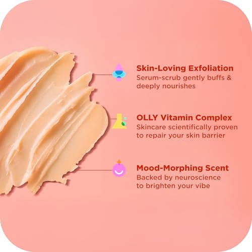 OLLY Bright Body Scrub with Ginseng, Caffeine & Vitamin C– - Product Imagery