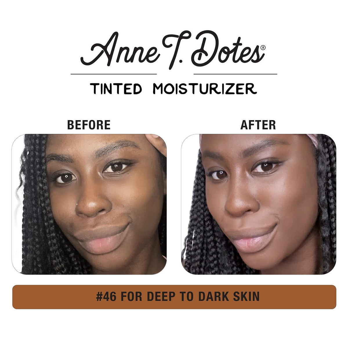 theBalm Anne T. Dotes Tinted Moisturizer #46 - Deep to Dark – close-up detail