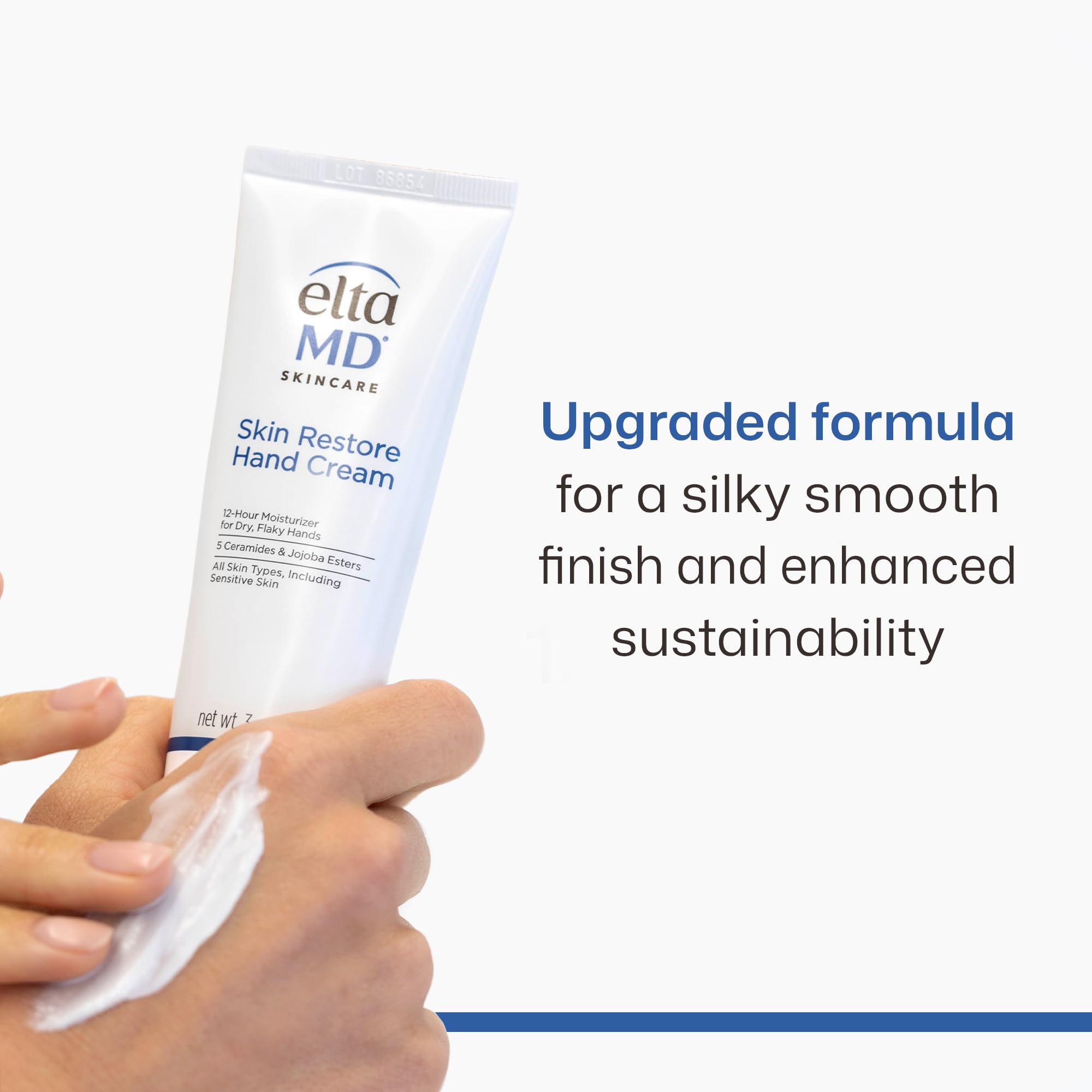 EltaMD Skin Restore Hand Cream, Ceramide Moisturizer for Dry Skin, 2.5 oz
