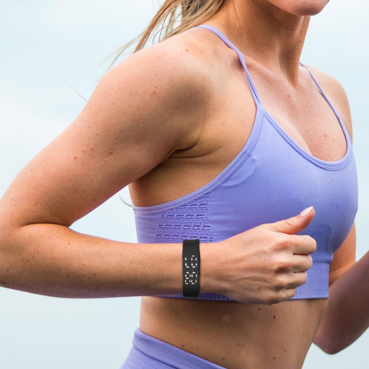 Mikikit Bracelet Led Digital Wristband with Step Counter Distance and Calorie Water-Resistant Adjustable Strap for Exerc