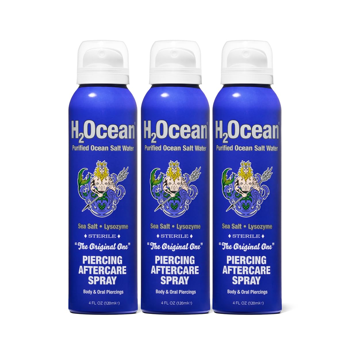 H2Ocean Piercing Aftercare Spray and Keloid Bump Removal– Sea Salt Spray for Body and Facial Piercings– Ear, Nose,Navel,