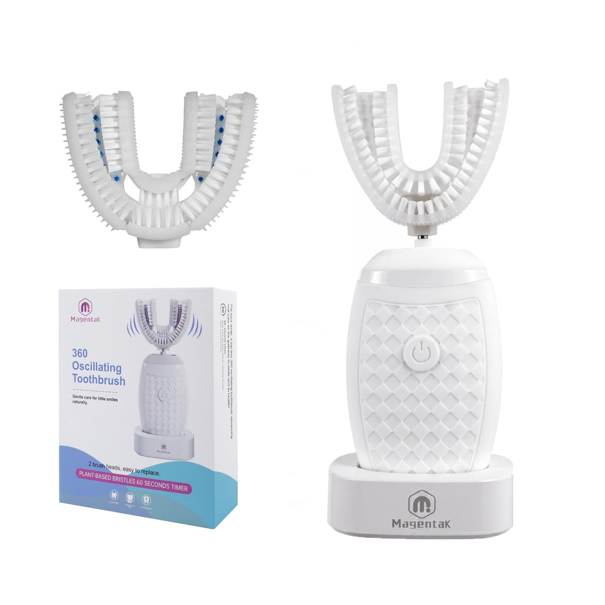U Shaped Oscillating Ultrasonic Electric Toothbrush for - Magentak Official Imagery - 1