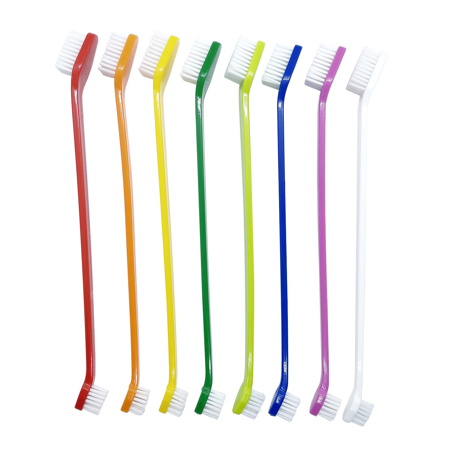 Dog Toothbrush Set of 8 – Dual Headed Dental Hygiene Brushes for - Product Imagery
