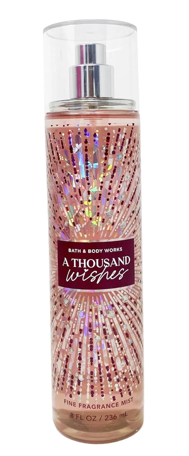 Bath & Body Works A Thousand Wishes - Gift Bag Set - Fine Fragrance Mist 8 Oz, Shower Gel 10 oz , Body Lotion 8 oz and H