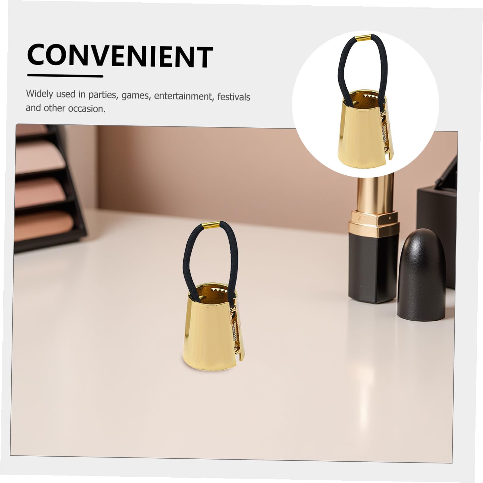 PLAFOPE Metal Hair Tie Gold Hair Elastic Ponytail Holder for Everyday Use and Styling