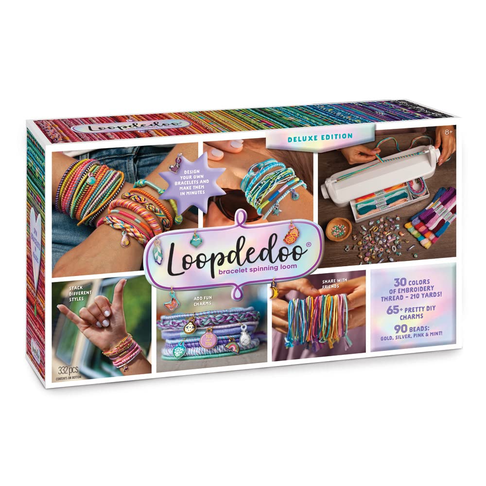 Loopdedoo Deluxe DIY Friendship Bracelet Maker Kit - Make Bracelets in Minutes for Birthdays and Friendship Gifts - Awar