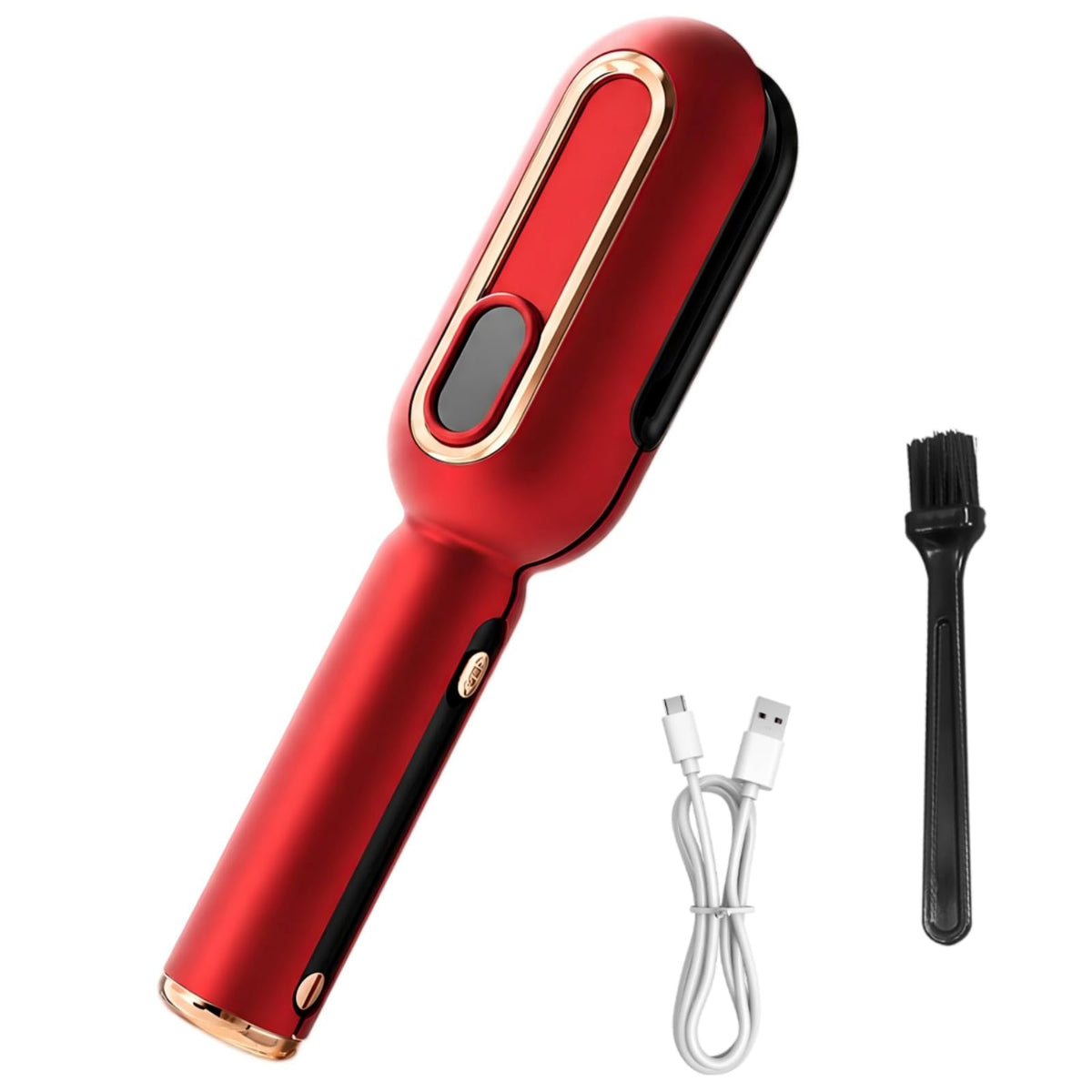 Drwqa Cordless Split Ends Trimmer for Hair, Rechargeable Hair Care Tool-Red – Red