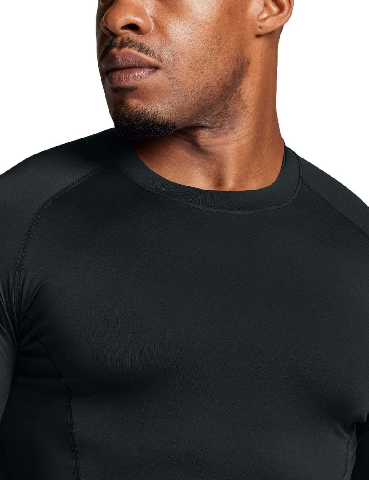 ATHLIO Men's UPF 50+ Long Sleeve Compression Shirts, Water Sports Rash Guard Base Layer, Athletic Workout Shirt – back v