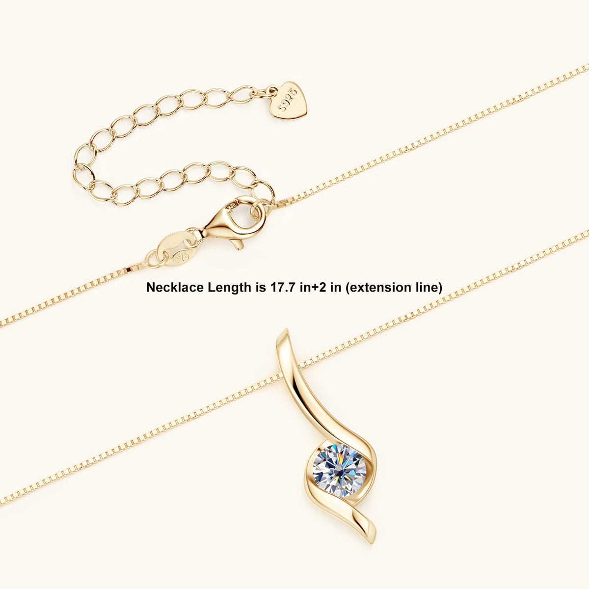 1CT Infinity Moissanite Pendant Necklace for Women - PROSTORY Official Imagery - 5