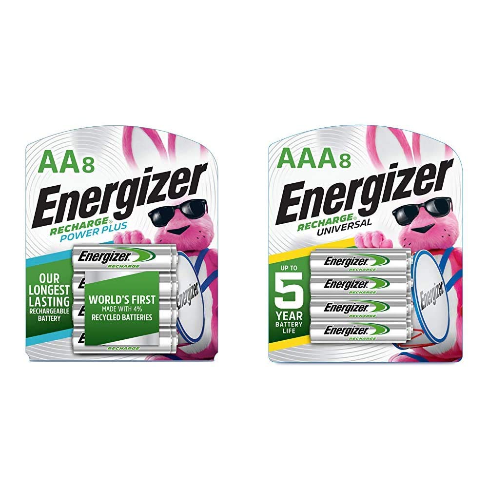 Energizer Rechargeable AA and AAA Batteries Bundle - Energizer Official Imagery - 1