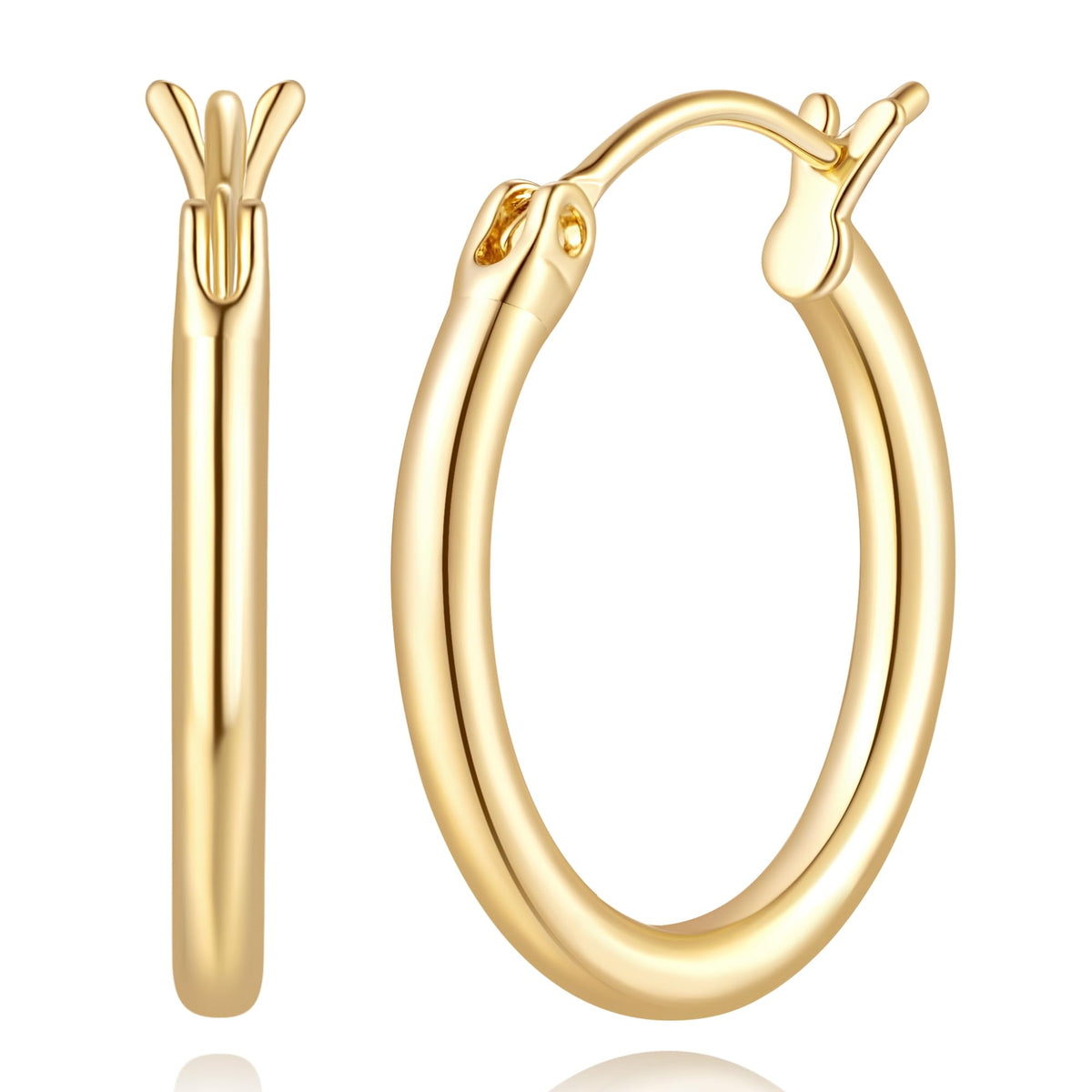 14K Gold Earrings for Women 14K Gold Hoop Earrings for Women - Cendyess Official Imagery - 1