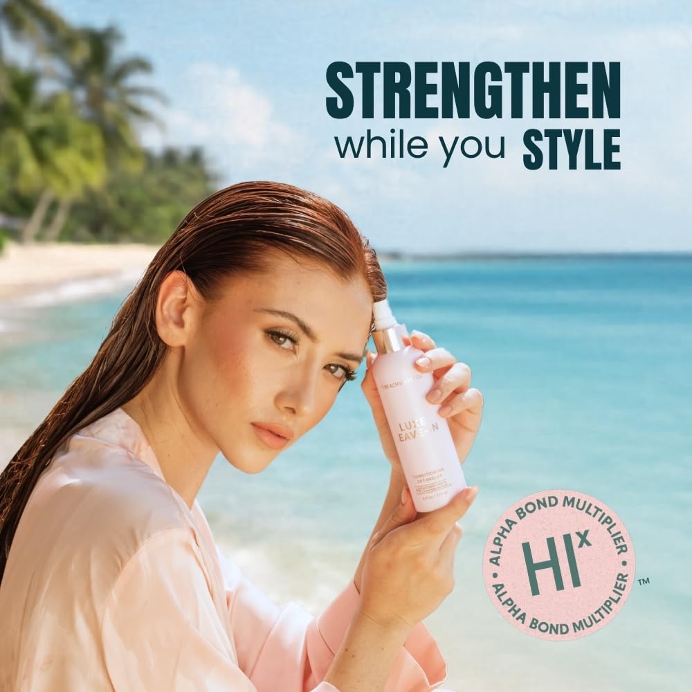 Beachwaver Luxe Leave-In Conditioning Detangler in 6 fl oz bottle, smooth and hydrate hair with this lightweight conditioner.