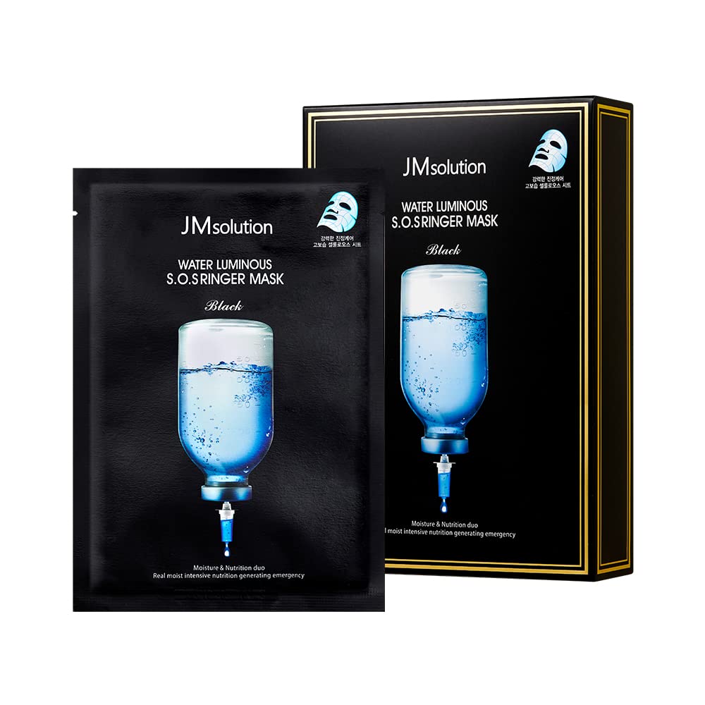JMsolution Water Luminous SOS Ringer Mask Plus (10 Sheets, 35ml - Product Imagery