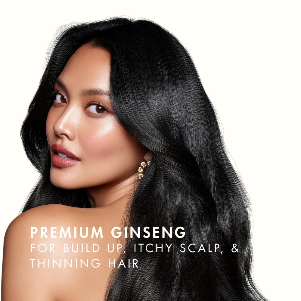 Naisture Red Ginseng 3X Golden Shampoo 730ml, a topical hair growth treatment with red ginseng extract in a large bottle.