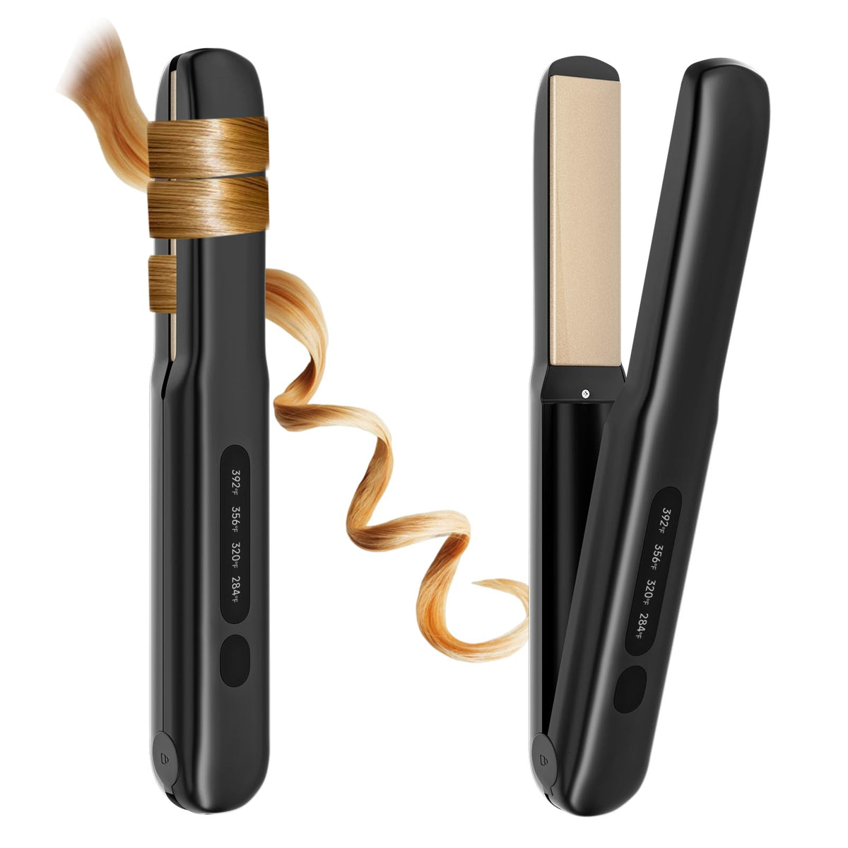 DWSZZMMD Cordless Portable Flat Iron Hair Straightener for Travel (Jet Black) – product photo (Straighteners)