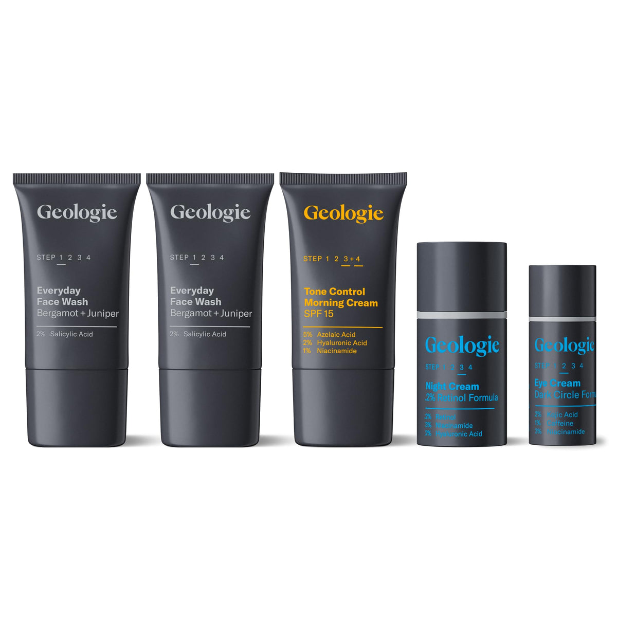 Geologie Complete Skincare Set for Men & Women, 1-Month Daily Skin Routine – product photo (Facial Kits)