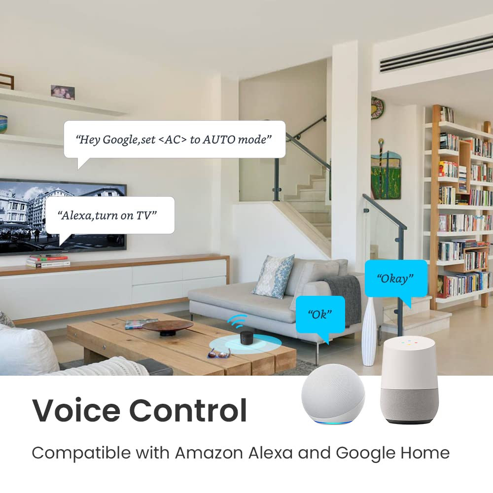 Broadlink RM4 Mini Smart Infrared Universal Remote Control by Smartphone from Anywhere Works with Google Assistant and A