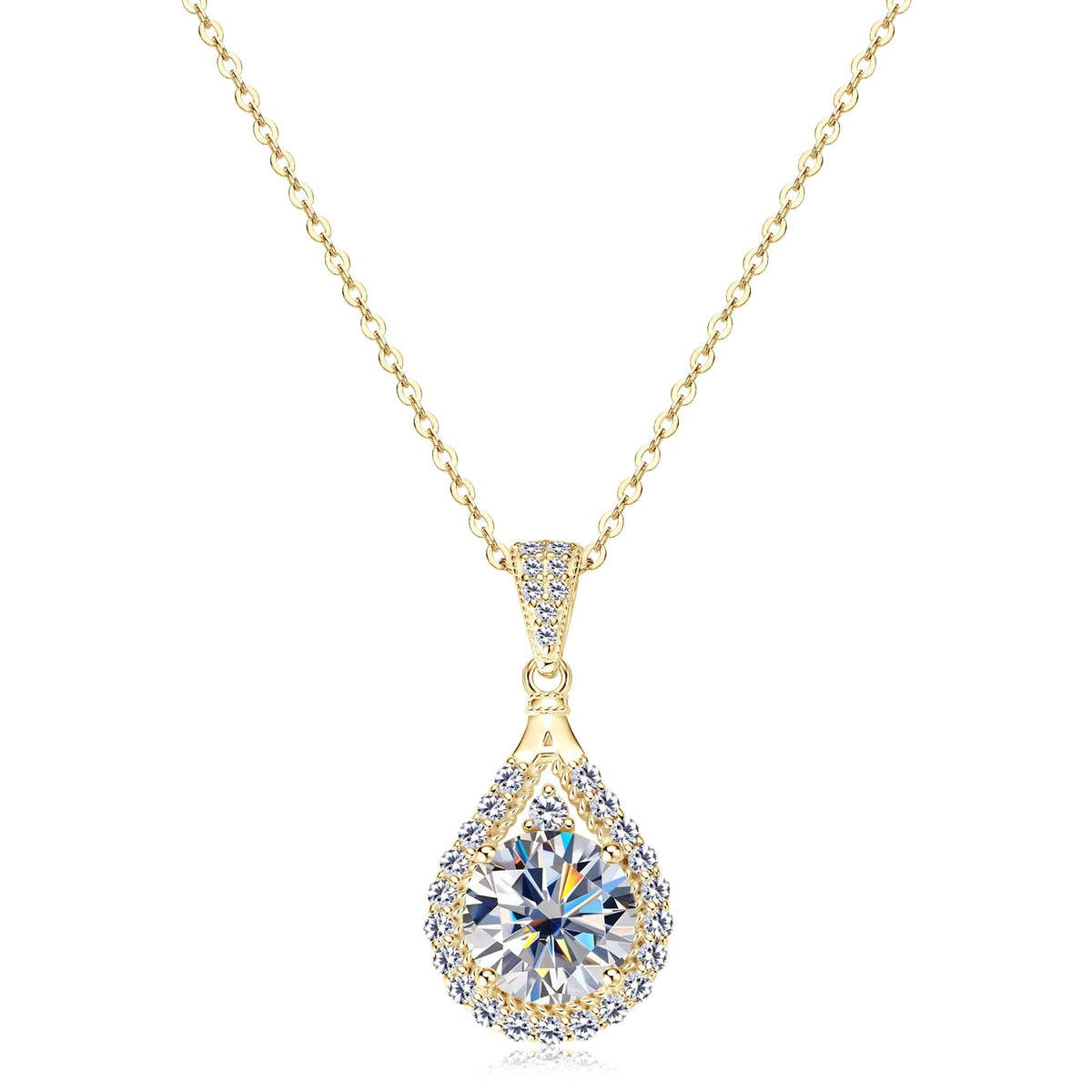 1 3CT Moissanite Engagement Pendant Necklace for Women - PROSTORY Official Imagery - 8